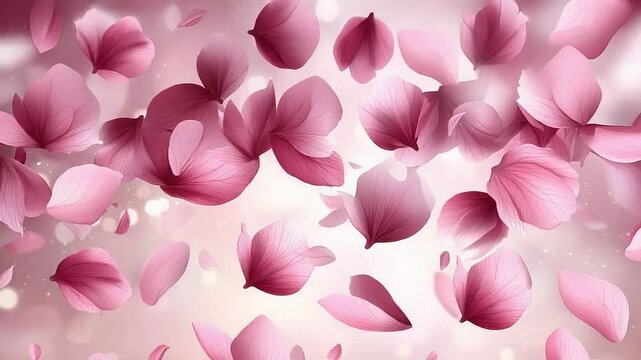 Pink flower petals background