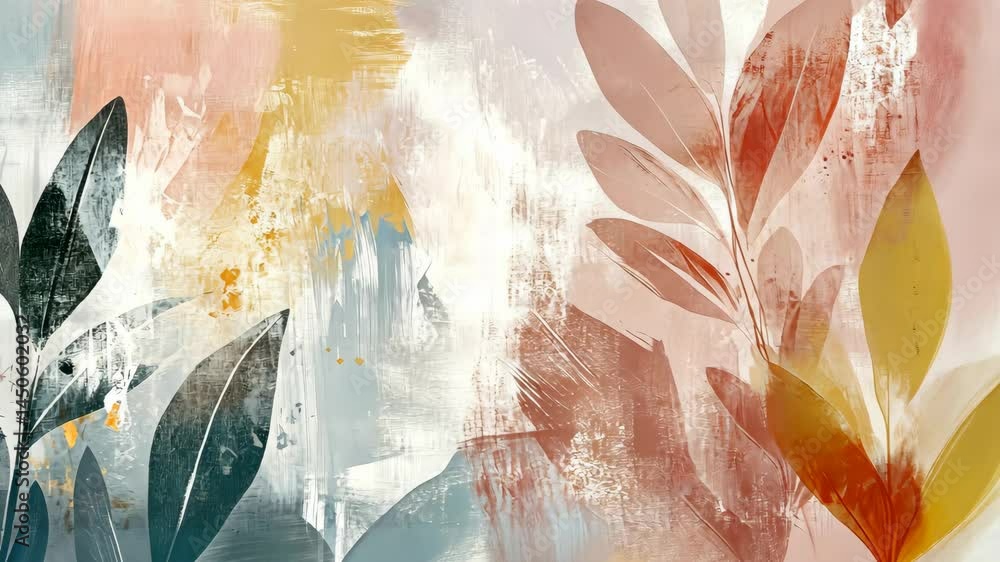 Poster colorful abstract brushstrokes in motion creating dynamic artistic flow