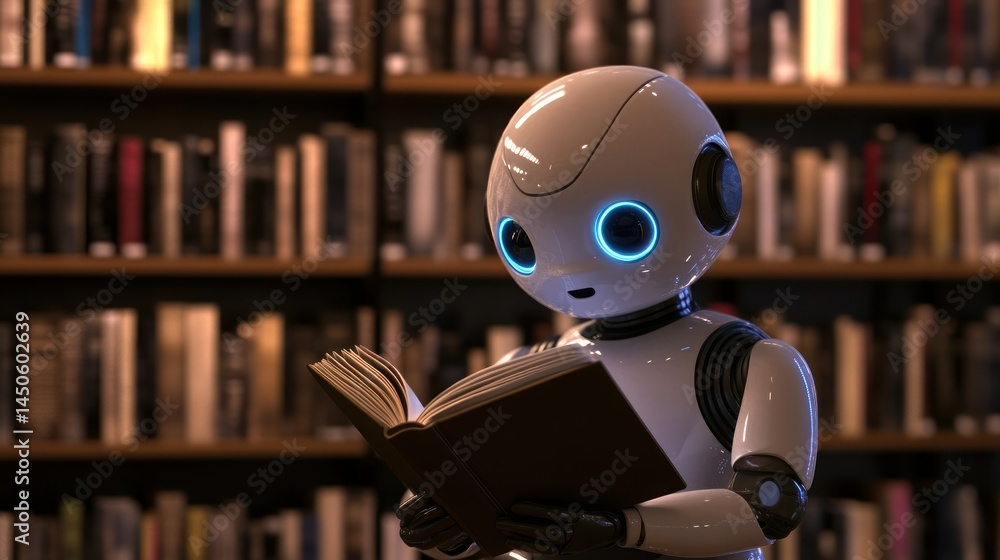 Poster a robot's journey through knowledge: exploring the world of books in a library