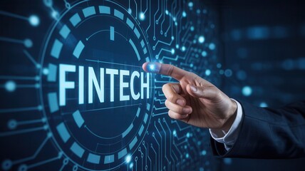 Modern financial technology concept displayed on a digital interface.