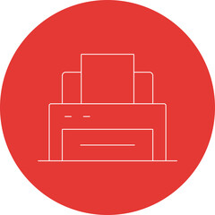 Printer icon single vector illustration 