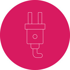 Plug icon single vector illustration 