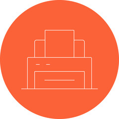 Printer icon single vector illustration 