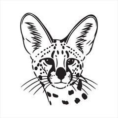 Serval Close-Up with Spotted Fur – Exotic Wild Cat Image