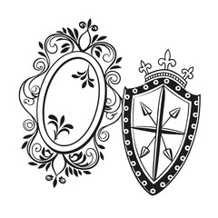Obraz premium Oval, Shield and Circle Frames
