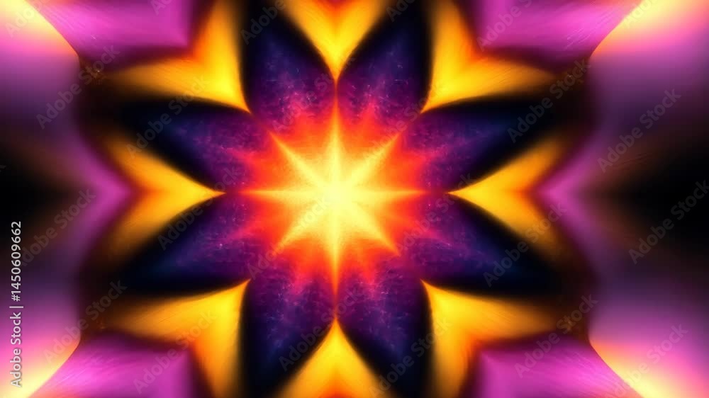 Aufkleber kaleidoscope symmetry: vibrant colors and dynamic patterns in motion