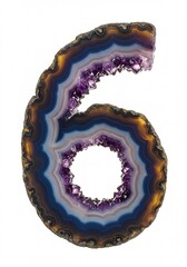 Crystalline Amethyst Geode Letter Collection Natural Mineral Typography Carved from Vibrant Quartz  6