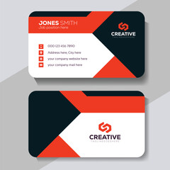 Fototapeta premium Creative professional corporate business card design template. Visiting card for corporate print. Modern and simple business card template