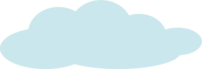 Light Blue Cartoon Cloud Shape, Simple Weather Icon, Cute Baby Design Element