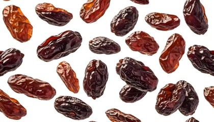 Obraz premium Dried raisins culinary uses food photography minimalist background close-up healthy snacking