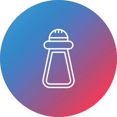 Pepper Salt Line Gradient Circle Background Icon