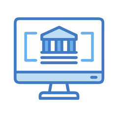 Obraz premium Online Banking Interface Icon Representing Digital Financial Management and Secure Transactions