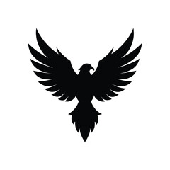 eagle in flight vector art illustration