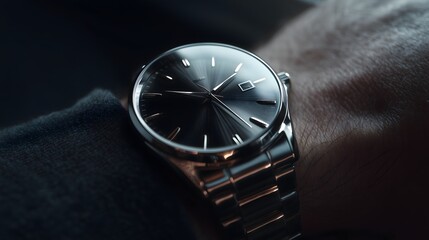 watch on black background