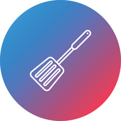 Spatula Line Gradient Circle Background Icon