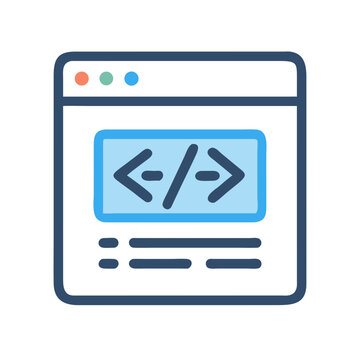 Web Development Code Interface Icon Representing Programming and Website Design