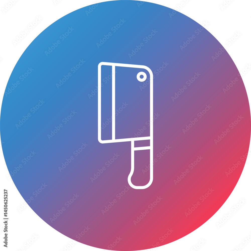 Poster cleaver line gradient circle background icon
