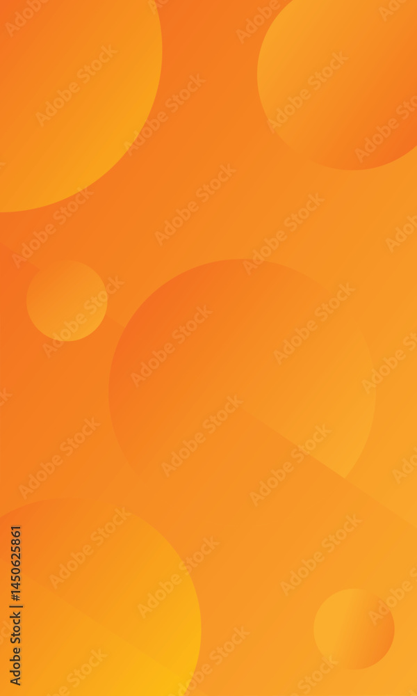 Poster abstract orange background with circles. vector gradient illustration