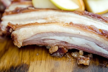 Close-up of Delicious Smoked and Roasted Lamb Ribs, Savor the Rich Flavors and Textures of Perfectly Cooked Meat, Culinary Delight, Appealing Gastronomic Image.