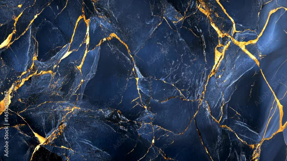 Poster dynamic marble pattern with golden veins flowing in abstract motion