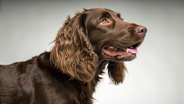 Boykin Spaniel on studio background