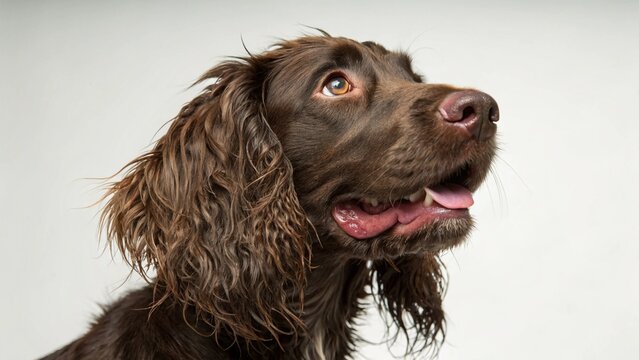 Boykin Spaniel on studio background