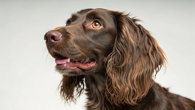 Boykin Spaniel on studio background