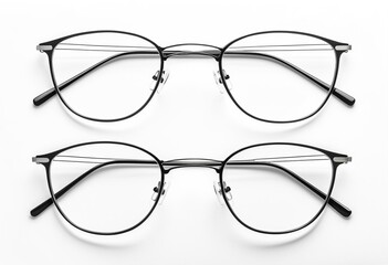 Fototapeta premium A pair of glasses on a white background.