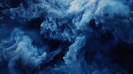Abstract Blue Cloud Swirl Texture Background