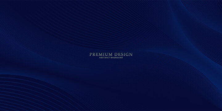 Premium background design with diagonal dark blue line pattern. Vector horizontal template for digital lux business banner, contemporary formal invitation, luxury voucher, prestigious gift certificate
