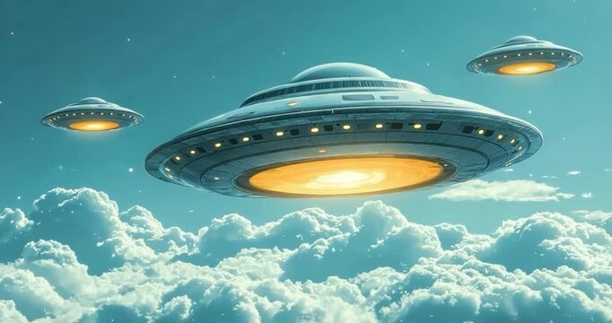 Uf os flying clouds sky