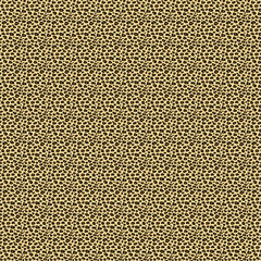 Seamless micro leopard print pattern with dense black spots on warm yellow background. Bold yet refined animal skin texture, perfect for fashion, textiles, wallpaper, packaging, and decor.