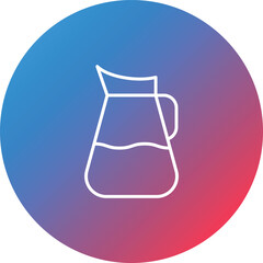 Decanter Line Gradient Circle Background Icon
