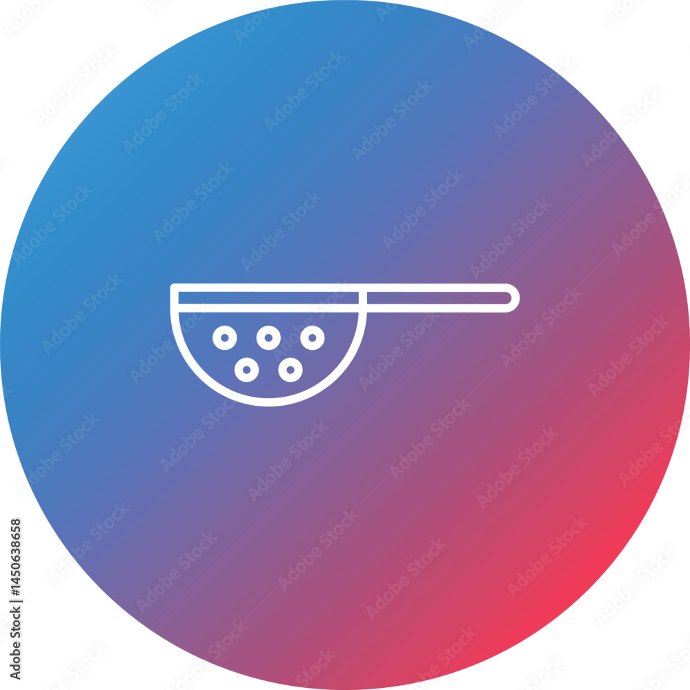 Poster sieve line gradient circle background icon