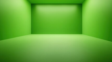 Empty vivid green room background