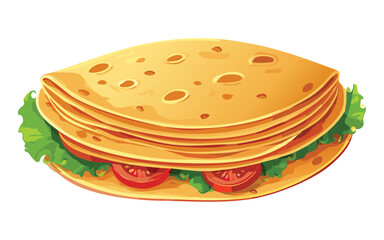 stack of tortilla pancakes - vector illustration