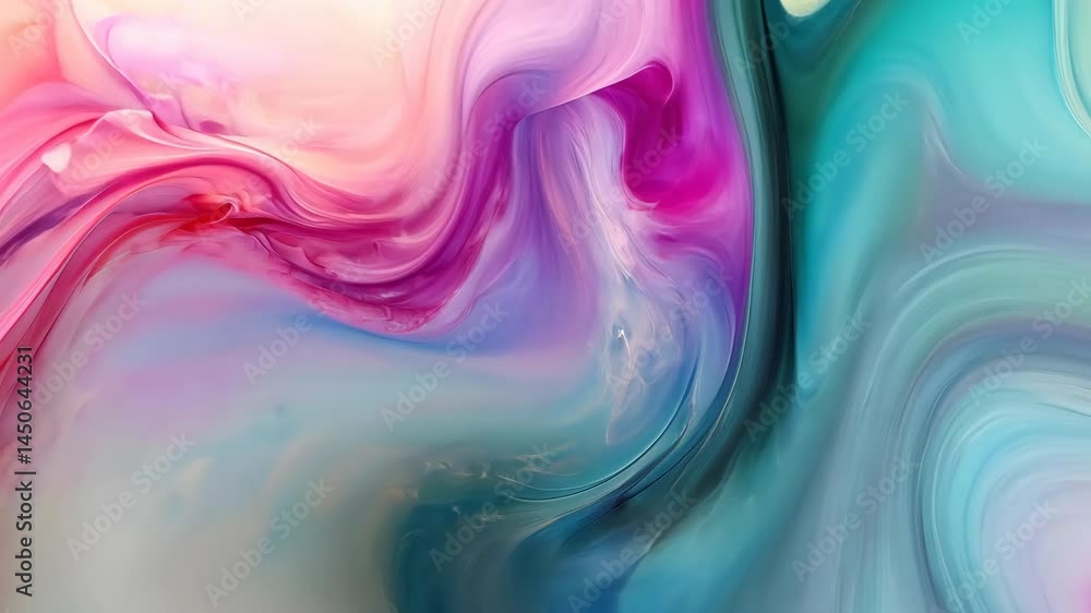 Poster vibrant abstract colorful swirling paints in motion capturing dynamic artistic flow