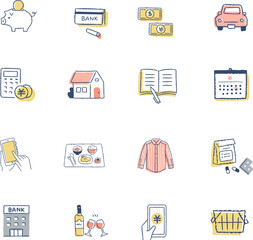 生活費・ライフスタイル　アイコンセット
