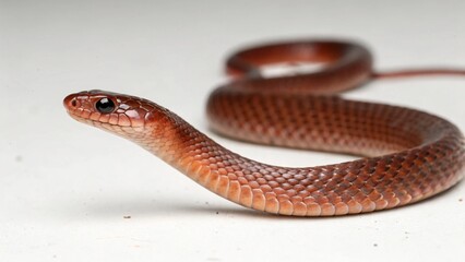 Naklejka premium Brahminy Blindsnake on studio background