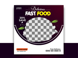 mordant food menu design banner social media post design