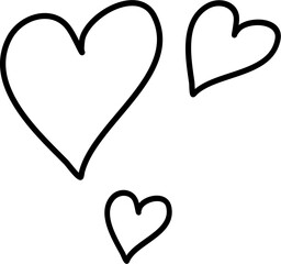 Hand-Drawn Hearts: Simple, Romantic Line Art