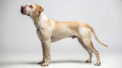 Braque du Bourbonnais on studio background