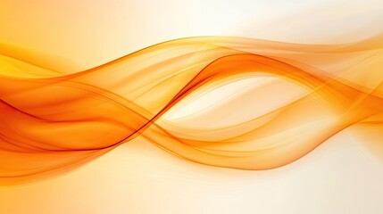 abstract background with smooth wavy lines in orange and white colors ,Orange abstract background with smooth wavy lines