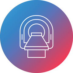 Tomography Line Gradient Circle Background Icon