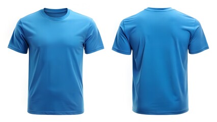 clean blue tshirt front and back