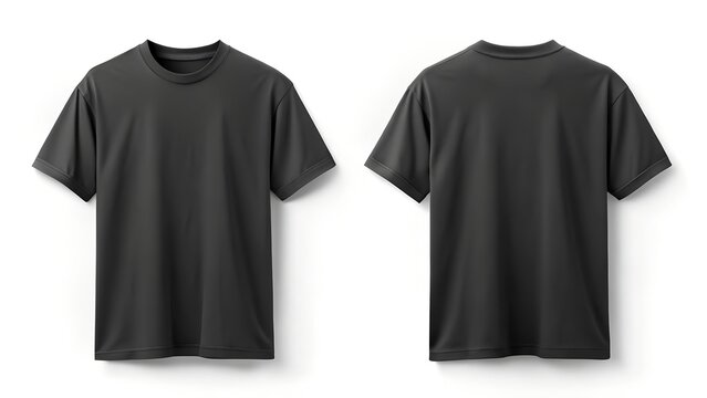 boxy fit black t shirt template front and back on