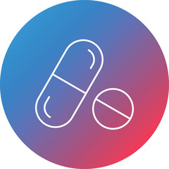 Capsule Line Gradient Circle Background Icon