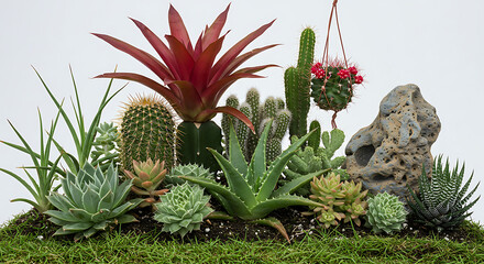 Obraz premium Beautiful Cacti and Succulents, Succulent and Cactus Arrangements