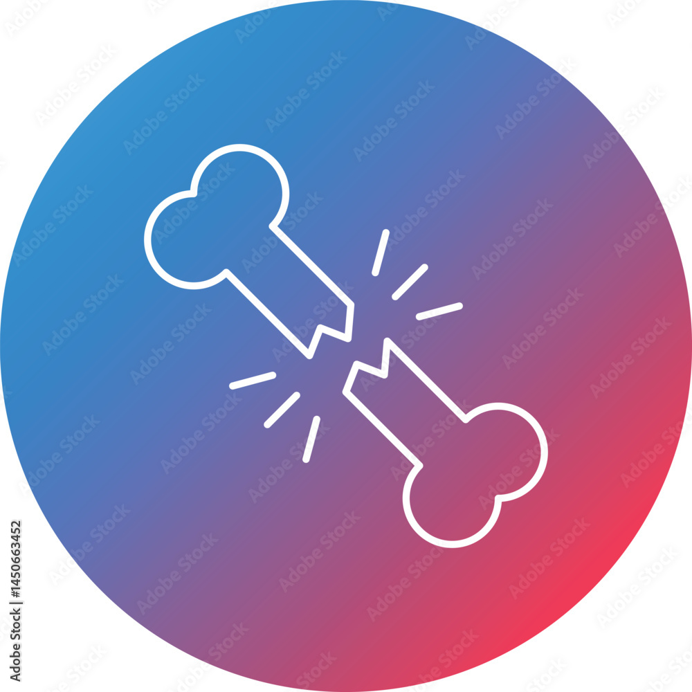 Poster fracture line gradient circle background icon