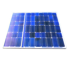 High efficiency solar panel with multiple blue photovoltaic cells and sleek modern design for renewable energy and sustainable power solutions
